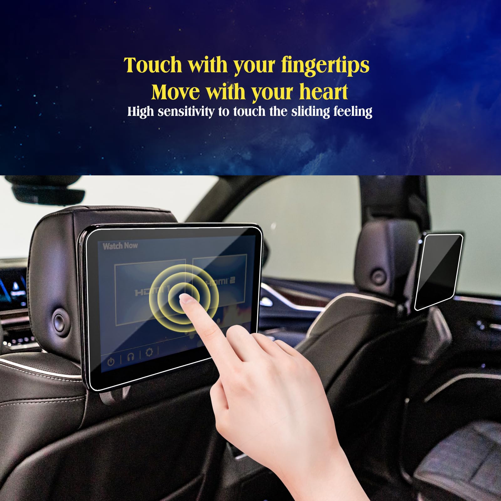 Eueky 2023 2024 Cadillac Escalade Dual 12.6 Inch Rear Seat Media Soft Screen Protector 2021 2024 Cadillac Tv Screen Protector Es